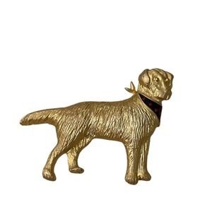 Vintage Brooch Dog Gold Tone Retro Collectible Pin Costume Jewelry